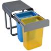 Af Interni AF Pattumiera cucina sottolavello 2 cesti Lt.16 (2x8 Lt) estraibile differenziata