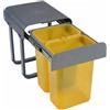 Af Interni AF Pattumiera cucina sottolavello 2 cesti Lt.16 (2x8 Lt) estraibile differenziata