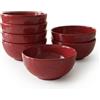 Excelsa set 6 coppetta porcellana Trendy rosso 13x13x5,5 cod.69058