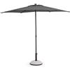 Bizzotto Ombrellone Samba con snodo 2,7 mt. antracite grigio + Base 35Kg