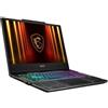 MSI Cyborg 15 B13WFKG-478XCZ, processore Intel Core i5-13420H, 16GB di RAM DDR5, SSD da 1TB, scheda grafica NVIDIA GeForce RTX 5060 con 8GB di memoria, schermo da 15,6" FHD (1920x1080), opaco, 144Hz, senza sistema operativo, colore nero