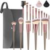 bez marki Vicloon Set di pennelli da trucco, 15 pezzi, custodia in (PU)