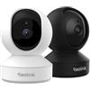 Reolink Set da 2 Telecamere WiFi Interno E1 Pro 5MP (Bianco & Nero), Copertura a 360°, Rilevamento Uomo/Animale/Pianto, Wi-Fi Dual-Band 2.4/5GHz, Inseguimento Auto, Visione Notturna, Modalità Privacy