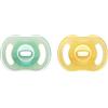 Tommee Tippee Ciuccio Ultra-light StayPut NightGlow, 0-6 Mesi, Confezione da 2, Succhietto Si Illumina Al Buio, Ortodontico, Sensazione di Morbidezza Sulla Pelle, Flusso D'aria Extra