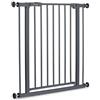 hauck Open N Stop 2, Grigio Scuro - Cancelletto per Bambini e Cani Senza Estensione - Larghezza Regolabile da 75 a 80 cm, Alto 77 cm, Apribile con una Mano in Entrambe Direzioni, Solo per Uso Interno