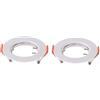 V-TAC VT-929 Portafaretto led da incasso rotondo policarbonato bianco box 2pcs per lampadine GU10-GU5.3 - sku 6640