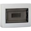 ETTROIT Centralino elettrico da parete 12 moduli IP40 grigio RAL 7030 con portello trasparente fumè - DB130912