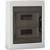ETTROIT Centralino elettrico da parete 24 moduli IP40 grigio RAL 7030 con portello trasparente fumè - DB130924