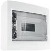 ETTROIT Centralino elettrico da parete 8 moduli IP40 grigio RAL 7030 con portello trasparente fumè - DB130908