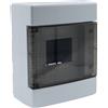 ETTROIT Centralino elettrico da parete 5 moduli IP40 bianco RAL 91682 con portello trasparente fumè - DB111905