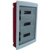 ETTROIT Centralino elettrico da incasso 54 moduli IP40 con portello trasparente fumè grigio RAL 7030 - DB110954