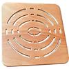CASTELMERLINO Pedana Piatto Doccia 50x50x2h Legno Marino Quadrata Antiscivolo Castel Merlino