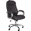 CLP Poltrona Ufficio Apoll XL In Stoffa I Sedia Scrivania Ergonomica Pc Girevole Oscillante I Sedia Direzionale, Colore:grigio scuro