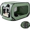 Ktnyl Box Pieghevole per Cani Auto, 93 x 55 cm, in Tessuto Oxford, Recinto Per Cani da Interno, Portatile Box Cani per Interno ed Esterni, Trasportino per Cani, Rifugio Portatile per Viaggi (Verde)