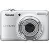 nikon fotocamere digitali (modello: coolpix l25; generale:bianco; sensore:ccd, 1/3, megapixel reali : 10,10 , megapixel effettivi : 10,44 )