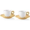 Guzzini - EVERYDAY Set 2 Tazzine da Caffè con Piattino - Giallo Senape - 081700211