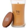 WoodWick Candela profumata con stoppino scoppiettante | Candela clessidra grande Golden Bourbon | Candele a lunga combustione: Fino a 130 ore | Regali perfetti per le donne