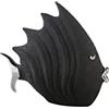 Casablanca modernes Design Casablanca - Figura decorativa - Pesce - Poly - Colore: nero - 26 x 29 cm