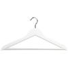 KESPER Set di 12 grucce in legno di loto con verniciatura antiscivolo, metallo, dimensioni: 44,5 cm di larghezza, colore: Bianco | 67148
