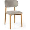Vacchetti Sedia Elba tessuto sabbia struttura legno rovere Vacchetti