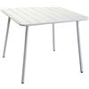 Vacchetti Tavolo metallo Rovigo bianco quadro cm80x80h72