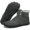 Mishansha Barefoot Shoes Invernali Uomo Stivaletti Scarponi Trekking Donna Inverno Scarpe Piedi Nudi Caldo Impermeabile Antiscivolo Stivali Grigio scuro 44 EU