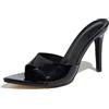 Gicoiz Moda Tacco Alto Mules Donna Sposa Pantofole Polka Dot Estate Pantofole Festa Tacco a Spillo Pointed Carina Bowknot Sandals Punta Aperta Nero Numero 38 EU-39Cn