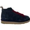 PANCHIC Polacchino Uomo P001 in CAMOSCIO Foderato in Microfibra Cobalt Biking Red
