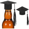 Amosfun Mini Cappello Da Dottore Con Nappe Per Bottiglie Di Vino Decorazione Creativa Per Feste E Regali Di Laurea Nero
