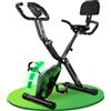 SLUNSE FITNESS 2026 Cyclette Pieghevole Silenziosa 3 in 1, Dotata di 10 Livelli di Resistenza Magnetica, Monitor LCD, Fascia Elastica e Sella Comoda