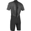 O'NEILL 2026 Uomini Reactor-2 2mm Back Zip Shorty Tuta Neoprene 5041B - Black/Grafite