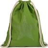 styleBREAKER Zaino a sacca unisex con stella strass 30x39cm,Verde