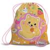 Pryma Zaino a Sacco Kawaii Azzurro e Rosa, 25 x 35 cm - Sacchetta Coulisse Portascarpe e Cambio per Asilo, Scuola, Palestra e Tempo Libero, Sacca Leggera per Bambini