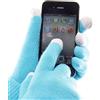 Terryshop74 Guanti Gloves Touch Screen per Usare i Guanti con Il Vostro Telefono Cellulare Misura Unica Guanto Capacitivo (Azzurro)