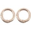 Shiketong Clip for fibbie con O-ring a molla in lega di zinco da 2 pezzi - Moschettoni a scatto rotondi(Rose Gold,20)