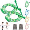 Syeefula Corda per saltare luminosa a LED, per bambini e adulti, con LED dinamico, con 3 modalità di illuminazione arcobaleno, attrezzatura leggera per esercizi fitness, per divertimento in famiglia (2 verde)