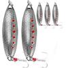 Beavorty Esche Artificiali da Pesca a Forma di Verme, 5 Pezzi, Argento
