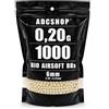 ADCSHOP 1000 Pallini BIO Softair 0,20 g 6mm per AEG, Gas, CO2 e Molla
