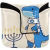 GuoChe Coprimazza per mazze da golf con chiusura magnetica, per uomini e donne, in pelle PU, maschera di dinosauro Menorah Trex, Hanukkah, quarantena, ebreo