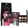 RoseFlower Professional Makeup Kit, Set Make Up, Include Palette di Ombretti, Tavolozza di fard, tavolozza di correttori, lucidalabbra, mascara e strumenti per il trucco, Set Regalo Donna Make Up#C