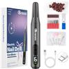 Breosic Fresa per Unghie Professionale 35000 Giri,Lima Elettrica per Unghie con Schermo Led,12 in 1 Frese per Unghie Portatile,Trapano per Unghie Senza Fili Velocità Regolabile (Viola),nail drill