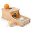 MonteSpi Scatola Montessori in Legno, Permanenza Oggetti Bambini | Con 3 sfere in legno colorate, gioco educativo Montessori, favorisce coordinazione e sviluppo motorio da 1 anno