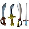 Huhaokejis 4 Gonfiabile Pirata Spada Bastone Palloncini, Pirata Spada Partito Forniture, Halloween Tema Pirati Giochi di Ruolo, Bambini Pirati Accessori Set (Multicolore A)