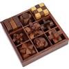 Ajuny Set di Giochi di Puzzle in Legno - Rompicapo 3D Impegnativi per Adolescenti e Adulti con Scatola Portaoggetti Decorativa per Test del QI Regali di Gioco Fatti a mano