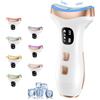 PKBD Massaggiatore Viso Lifting Antirughe a 15℃ del Freddo e 45℃, Bianco Perla