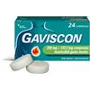 RECKITT BENCKISER Gaviscon 24 Compresse Mente - 250mg + 133,5mg Contro Bruciore Di Stomaco E Trattamento Del Reflusso Gastroesofageo