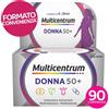 HALEON ITALY Multicentrum Donna 50+ Integratore Multivitaminico Completo Per Donne Oltre 50 Anni - Formato Convenienza 90 Compresse