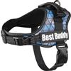 FLAMINGO CANE PETTORINA IN NYLON CON IMBOTTITURA "BEST BUDDY PLUTO" 70-90 CM X 50 MM AZZURRO CAMOUFLAGE
