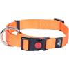 FLAMINGO CANE COLLARE IN NYLON "ZIGGI" 10 MM X 20-35 CM ARANCIO