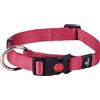 FLAMINGO CANE COLLARE IN NYLON "ZIGGI" 10 MM X 20-35 CM ROSSO CILIEGIA